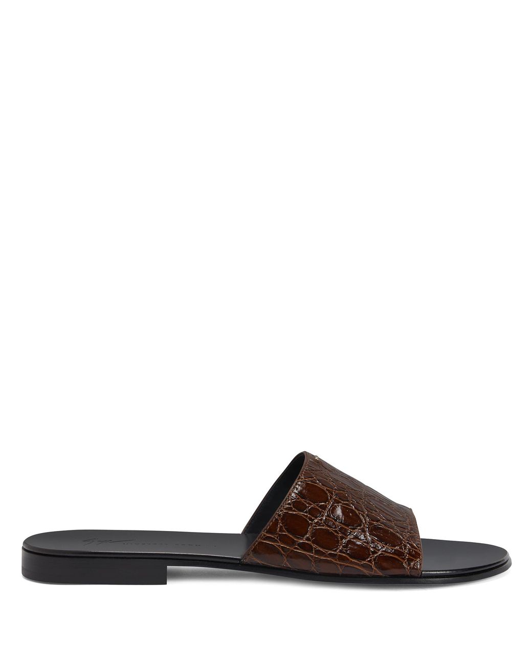 Giuseppe Zanotti Brown Adrien Leather Sandals for men
