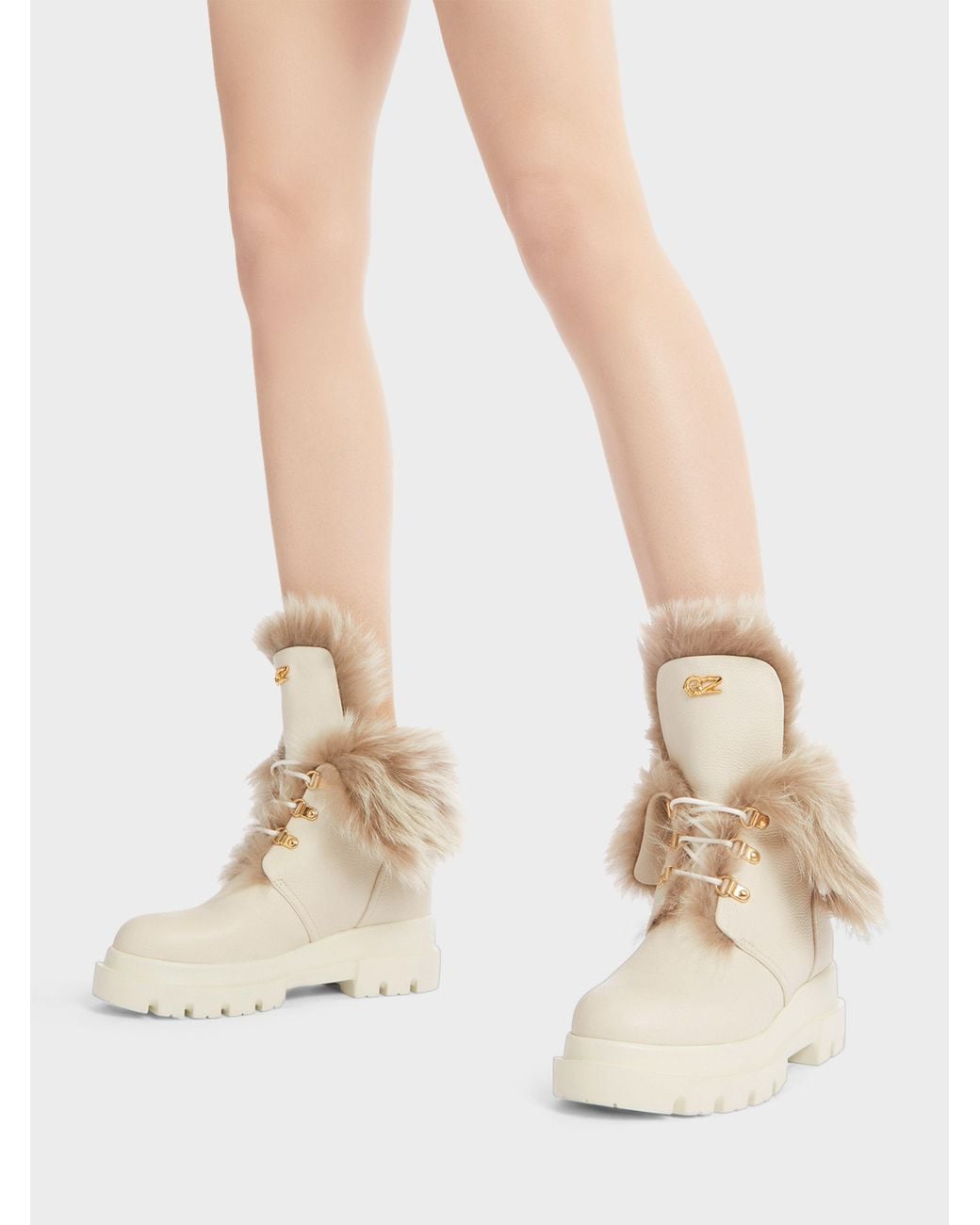 Giuseppe Zanotti White Phillis Biker