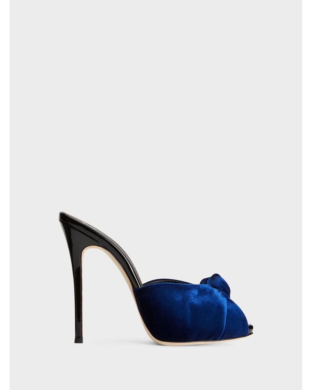 Giuseppe Zanotti Blue Bridget Velvet Mule
