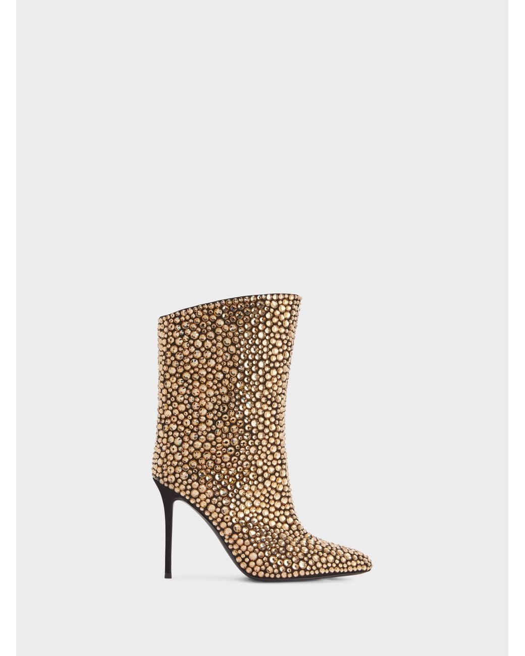 Giuseppe Zanotti White Merissa Sparkle Bootie 105