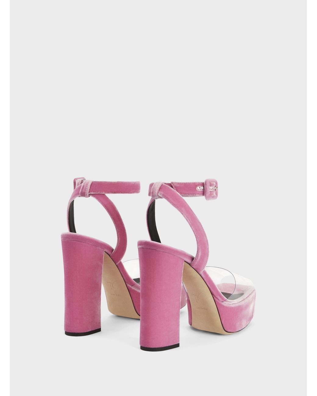 Giuseppe Zanotti Pink New Betty Plexi Sandal 120
