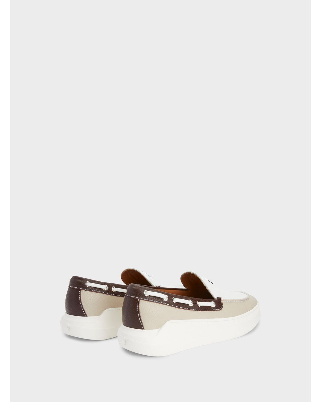 Giuseppe Zanotti White Conley String Loafer for men
