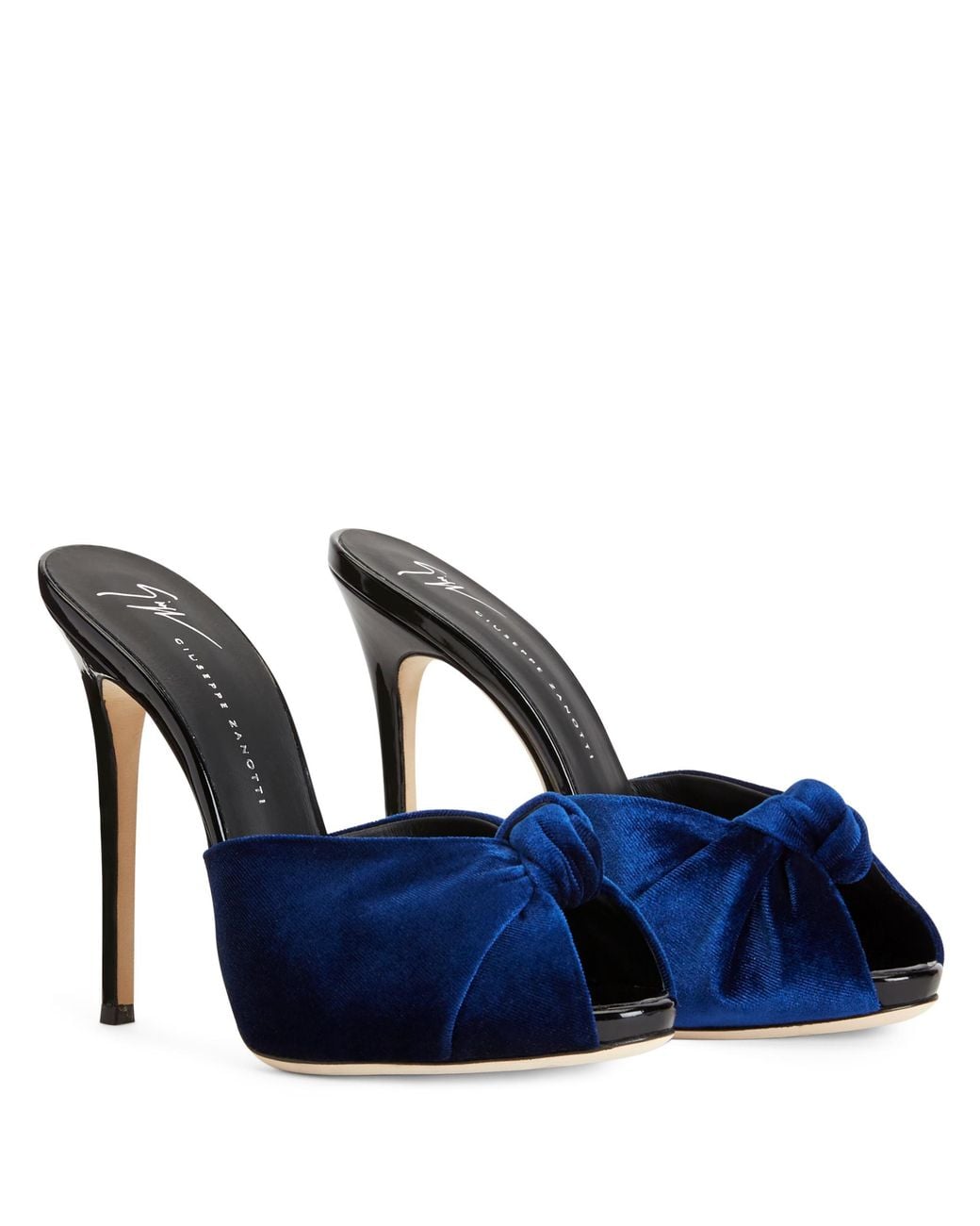 Giuseppe Zanotti Blue Bridget Velvet