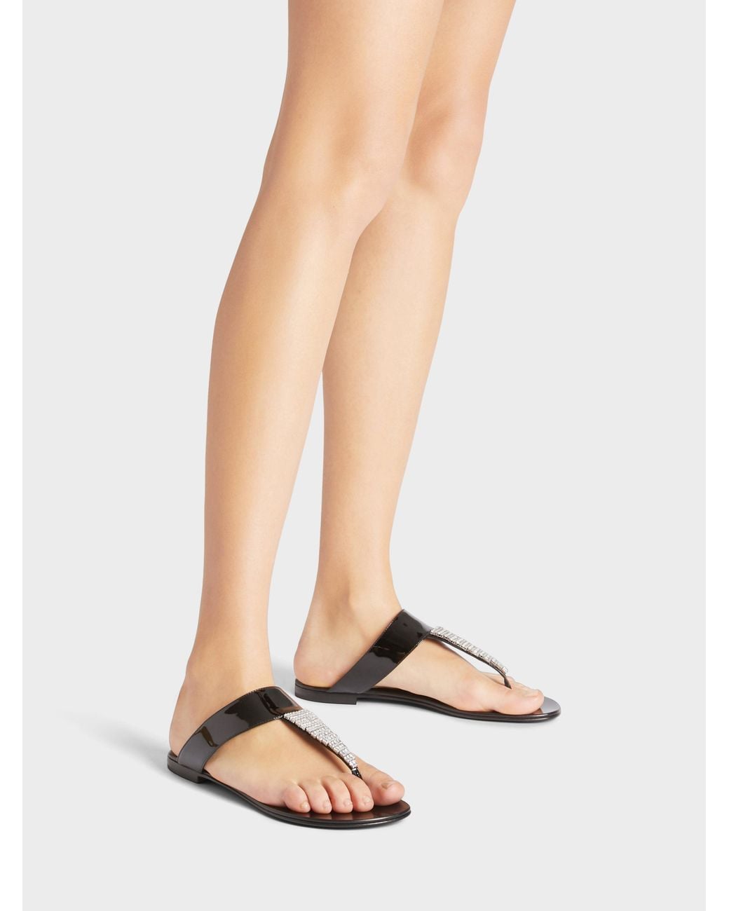 Giuseppe Zanotti Black Cleta Flat Sandal