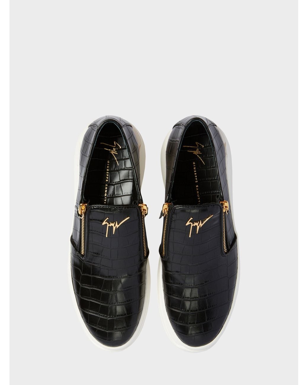 Giuseppe Zanotti White Conley Zip Loafer for men
