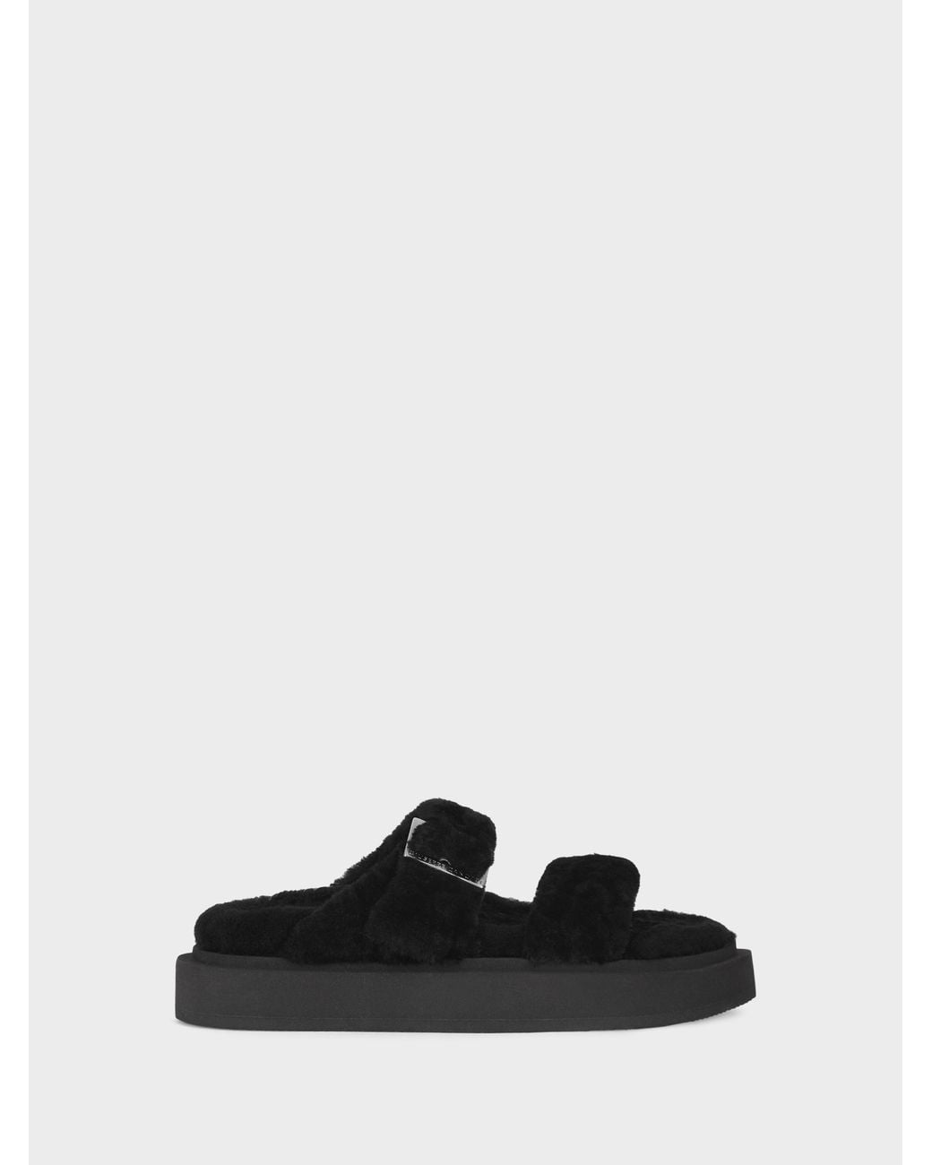 Giuseppe Zanotti Black Jolanda Winter Flat Sandal