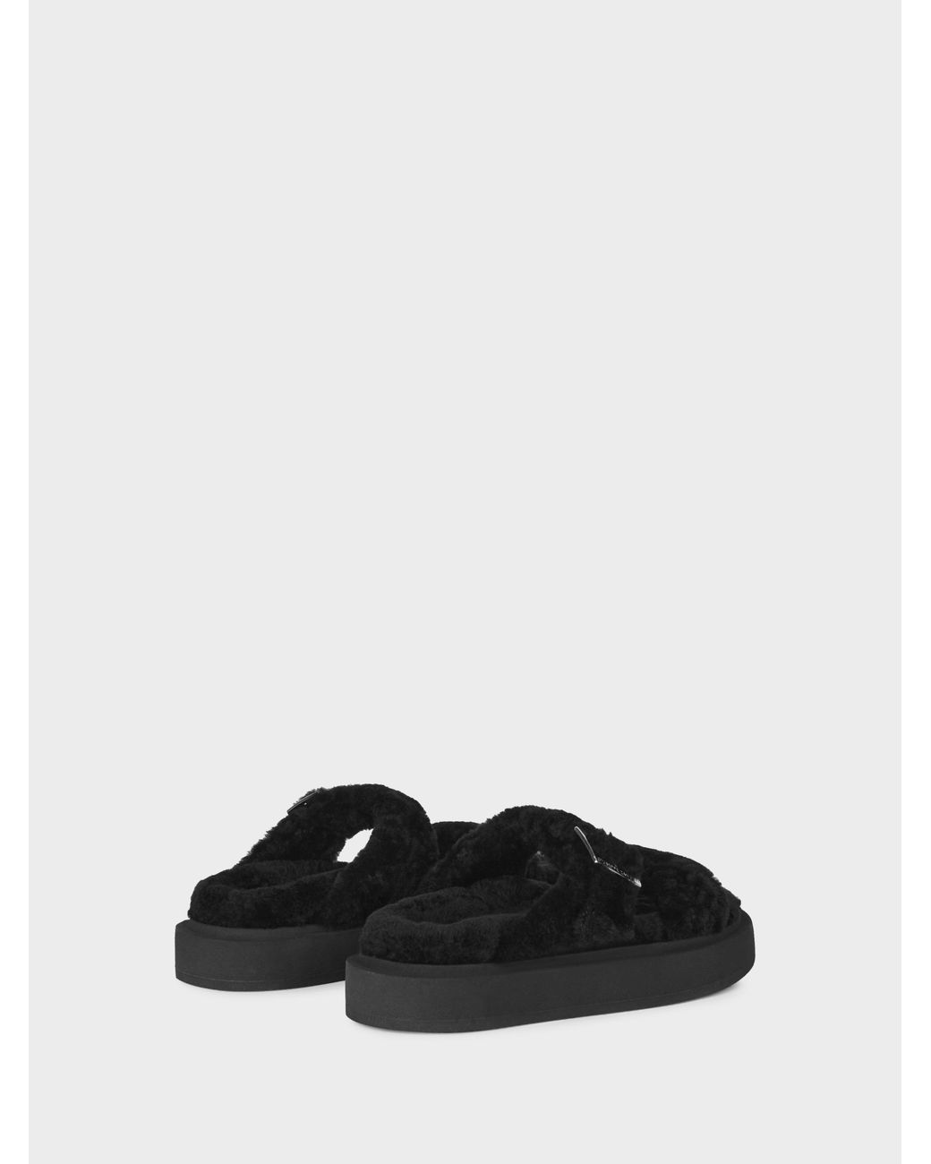 Giuseppe Zanotti Black Jolanda Winter Flat Sandal