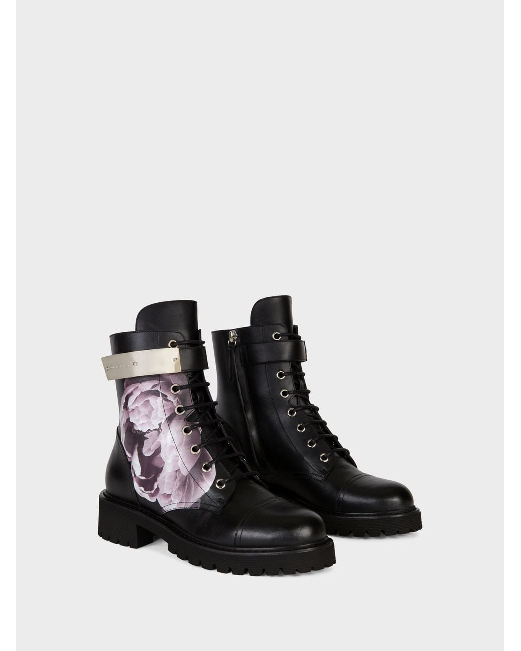 Giuseppe Zanotti White Forever Bloom Biker