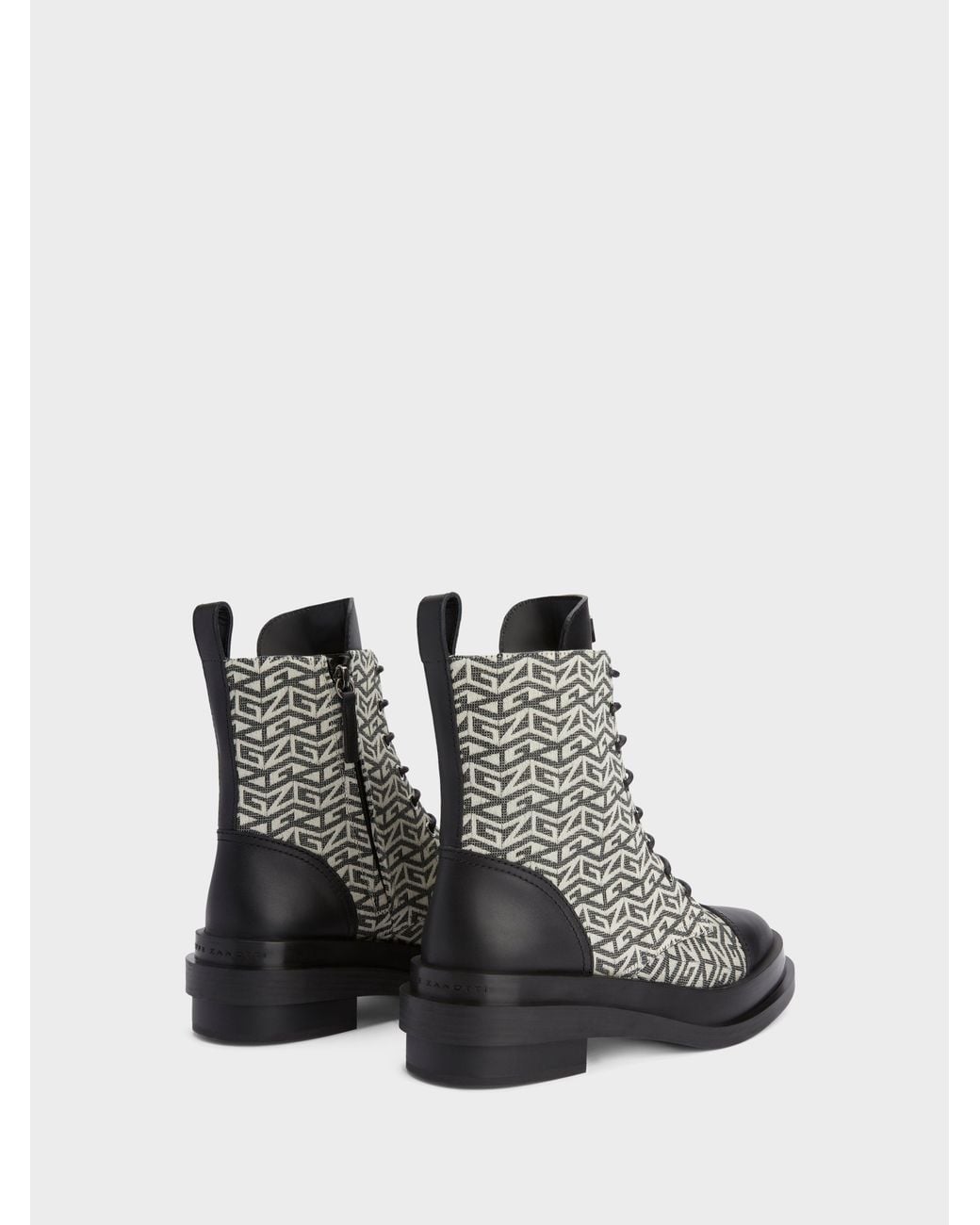 Giuseppe Zanotti White Malick Monogram Biker