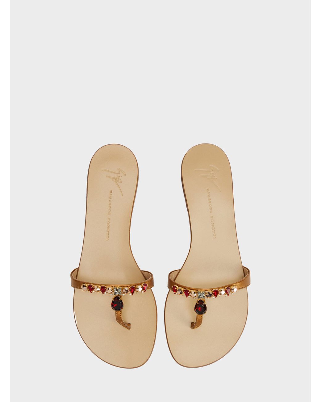 Giuseppe Zanotti Natural Katisha Flat Sandal