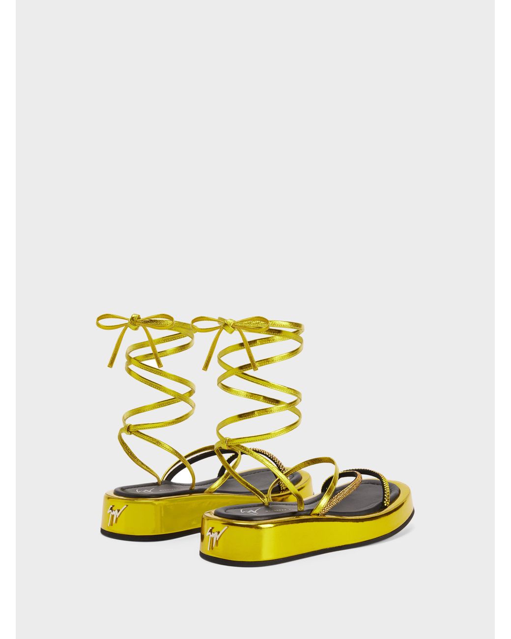Giuseppe Zanotti Yellow Melburne Laces Sandal