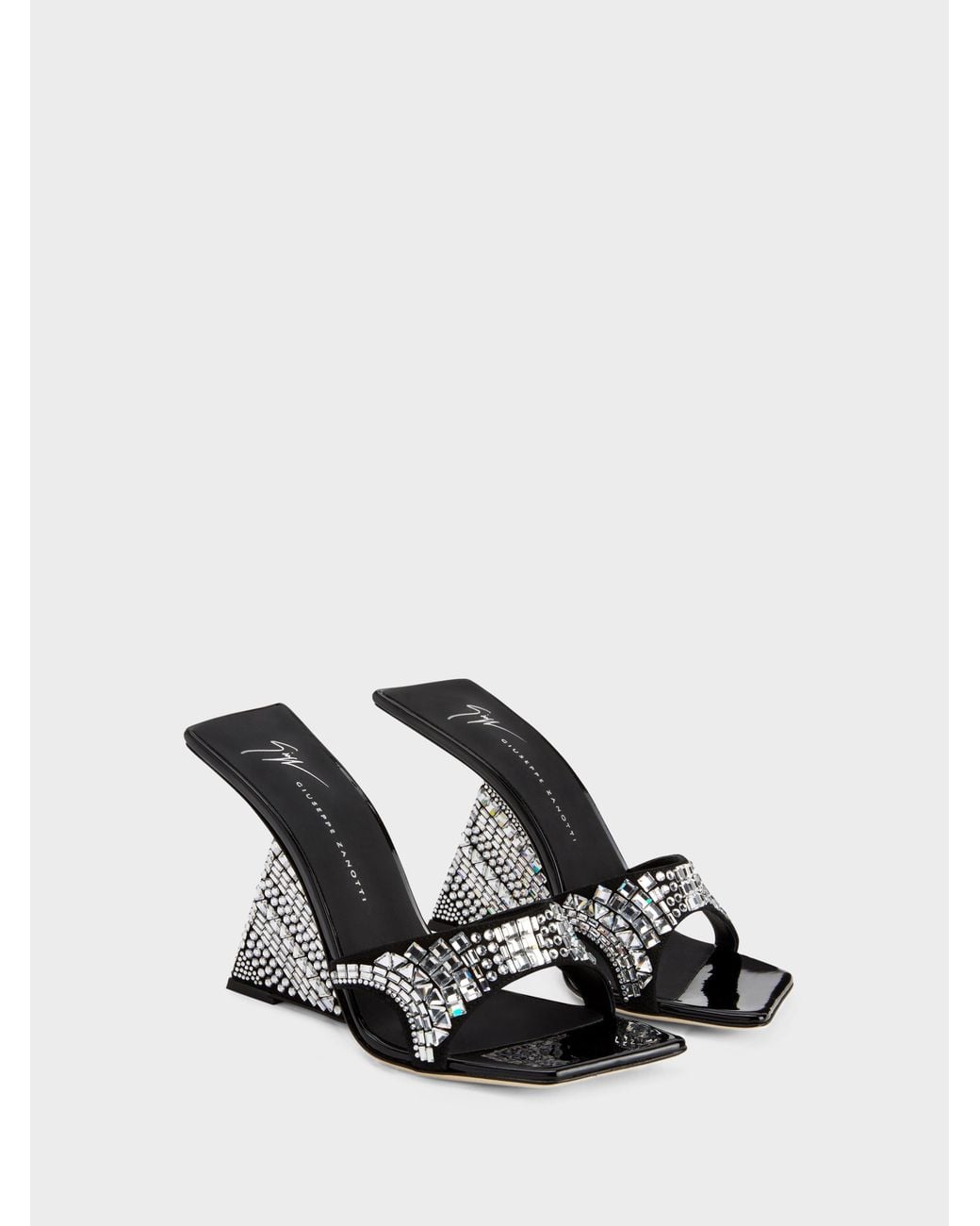 Giuseppe Zanotti White Akira Shine Wedge
