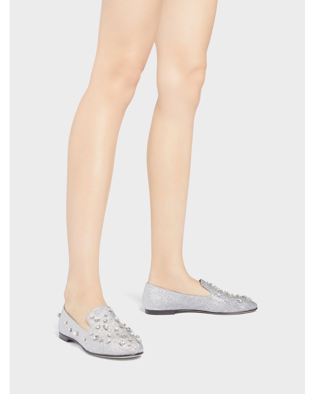 Giuseppe Zanotti White Dalila Bijoux Loafer