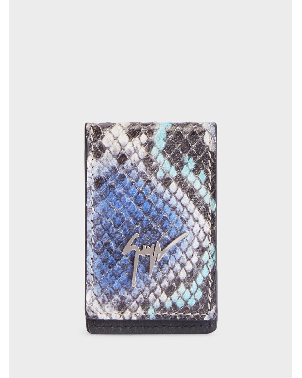 Giuseppe Zanotti Blue Albert Card Holder for men