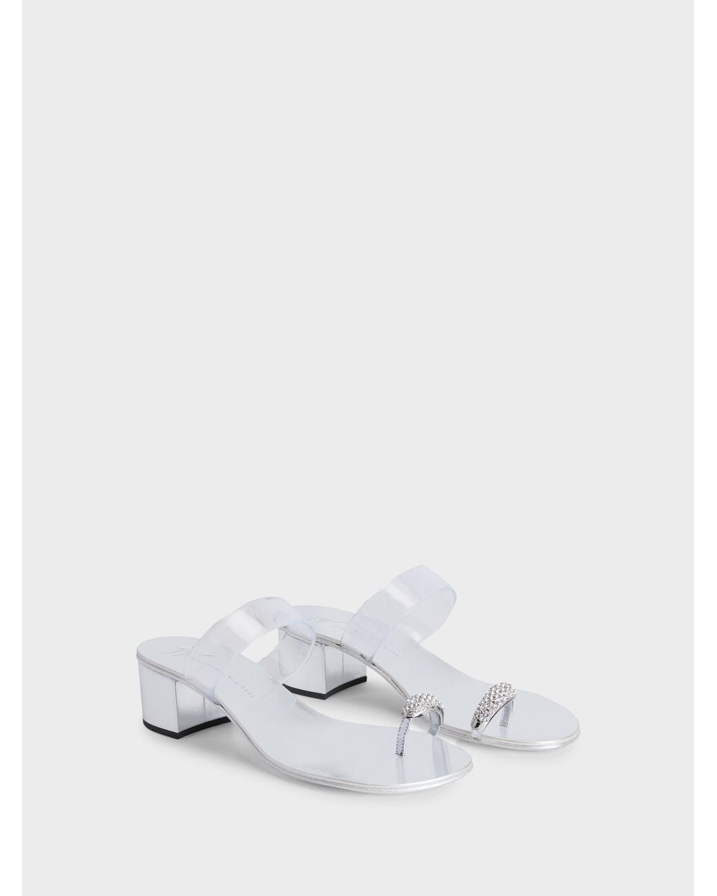 Giuseppe Zanotti White Ring Plexy Sandal 40