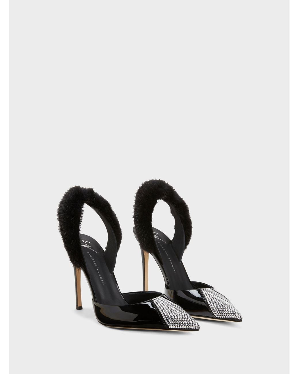 Giuseppe Zanotti White Henriette Strass Slingback 105