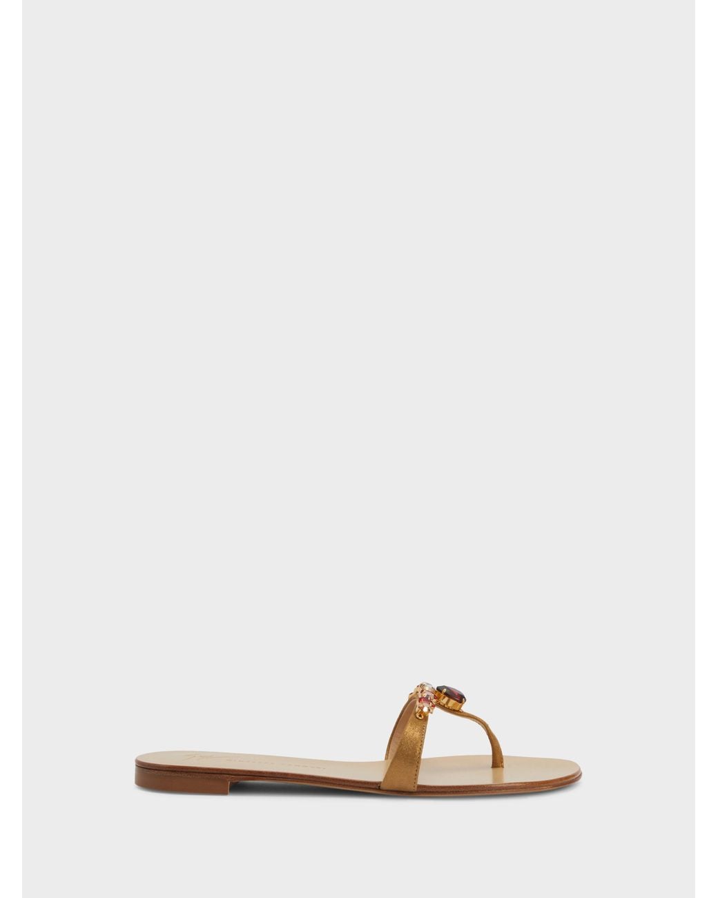 Giuseppe Zanotti Natural Katisha Flat Sandal