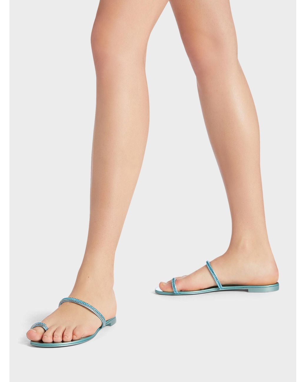 Giuseppe Zanotti White Colorful Flat Sandal