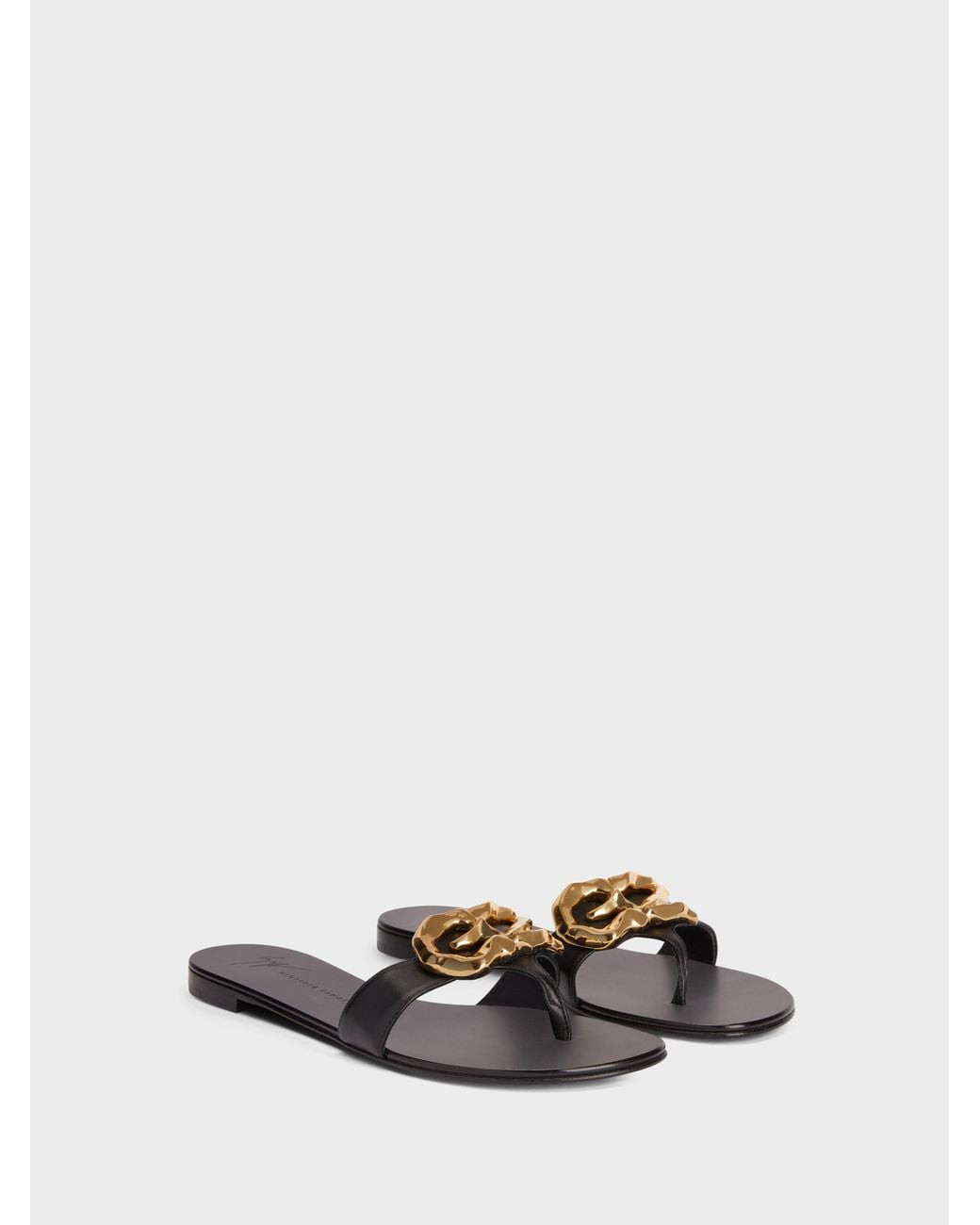 Giuseppe Zanotti White Lyra Zali' Flat Sandal