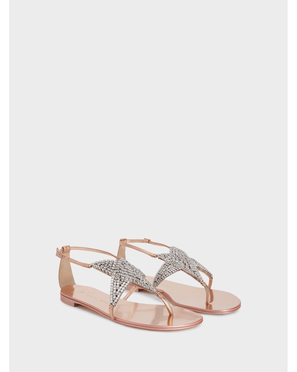 Giuseppe Zanotti Natural Almathea Flat Sandal