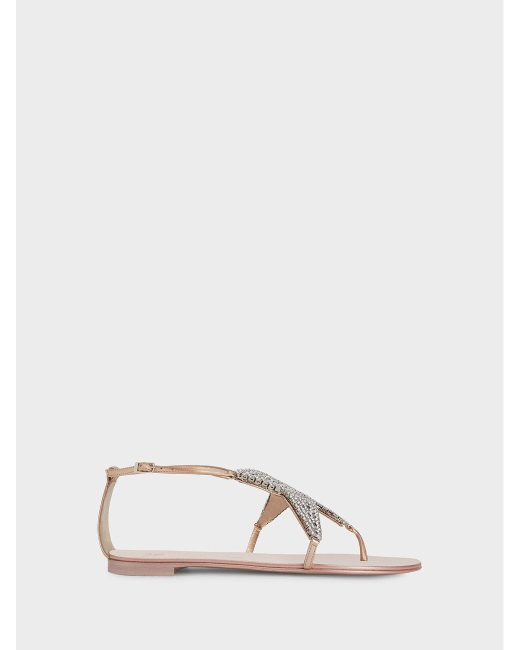Giuseppe Zanotti Natural Almathea Flat Sandal