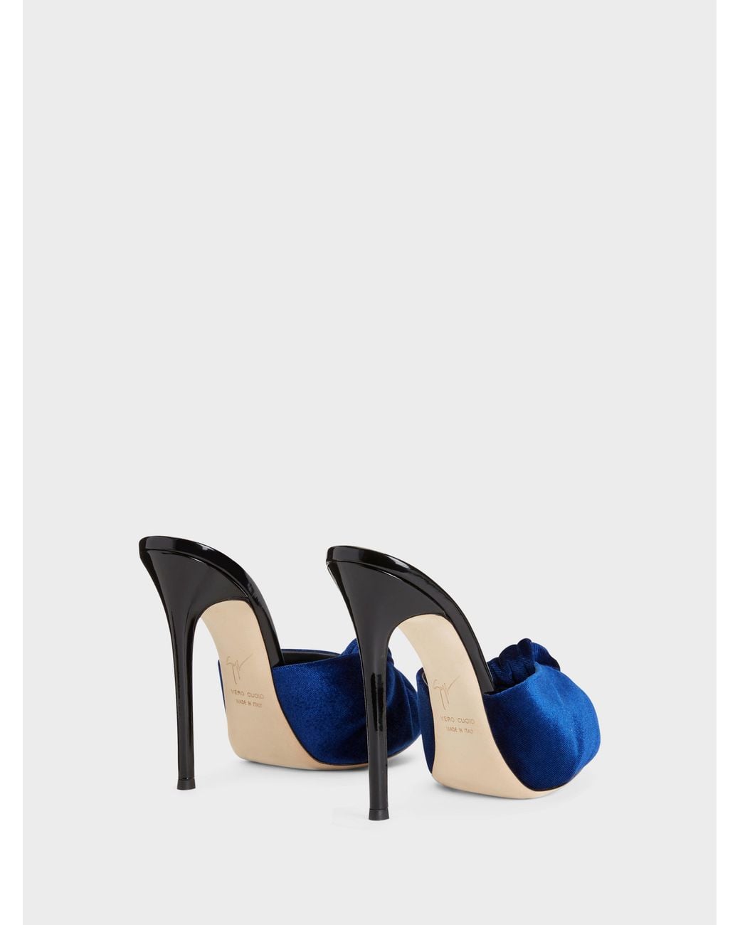 Giuseppe Zanotti Blue Bridget Velvet Mule