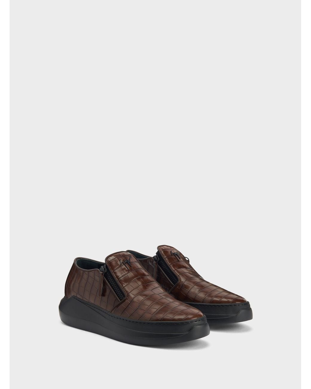Giuseppe Zanotti White Conley Zip Loafer for men