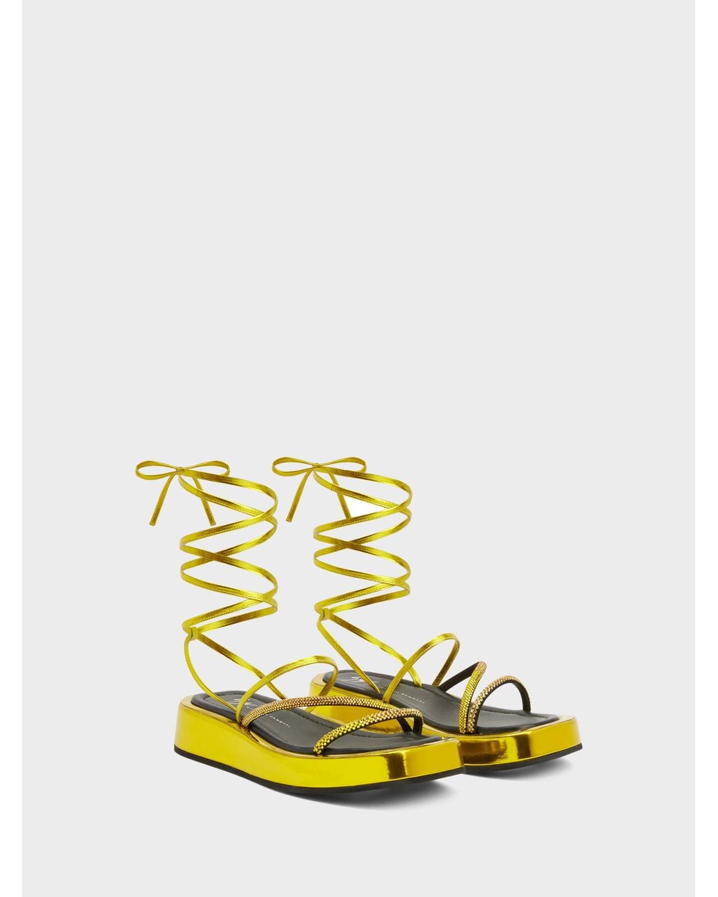Giuseppe Zanotti Yellow Melburne Laces Sandal