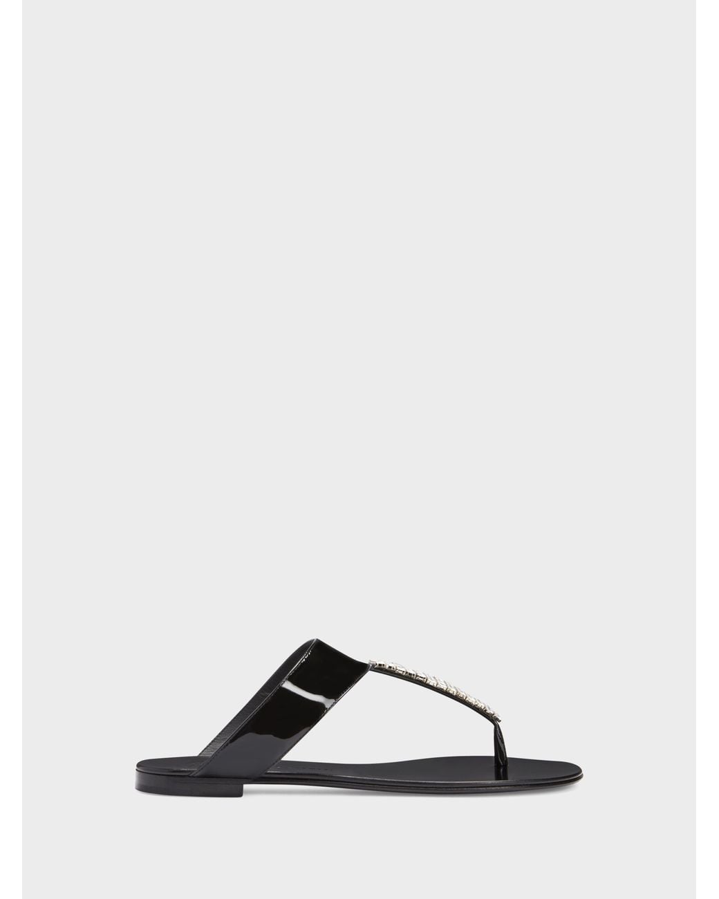 Giuseppe Zanotti Black Cleta Flat Sandal