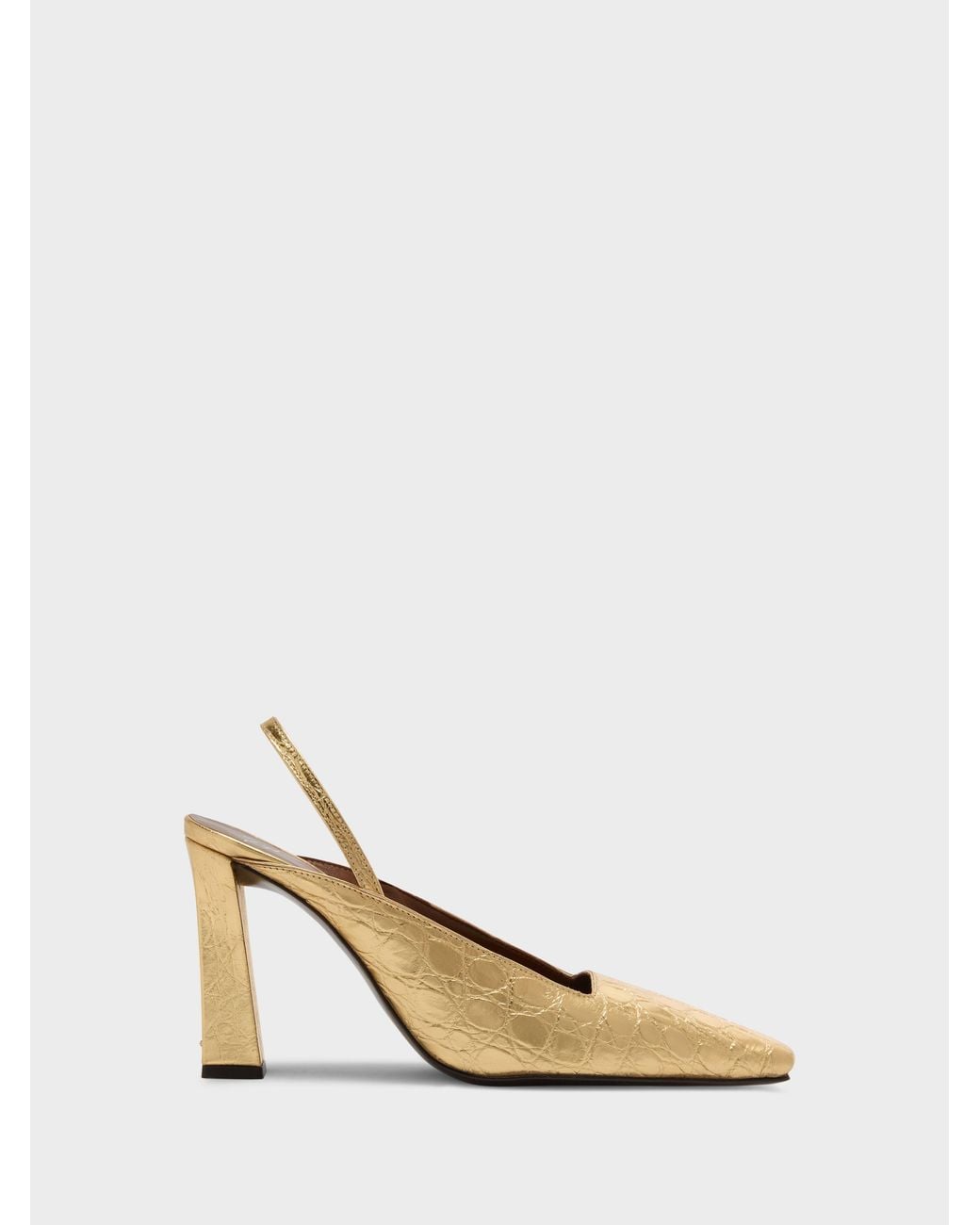 Giuseppe Zanotti Metallic 90Mm Brendha Crocodile-Print Square-Toe