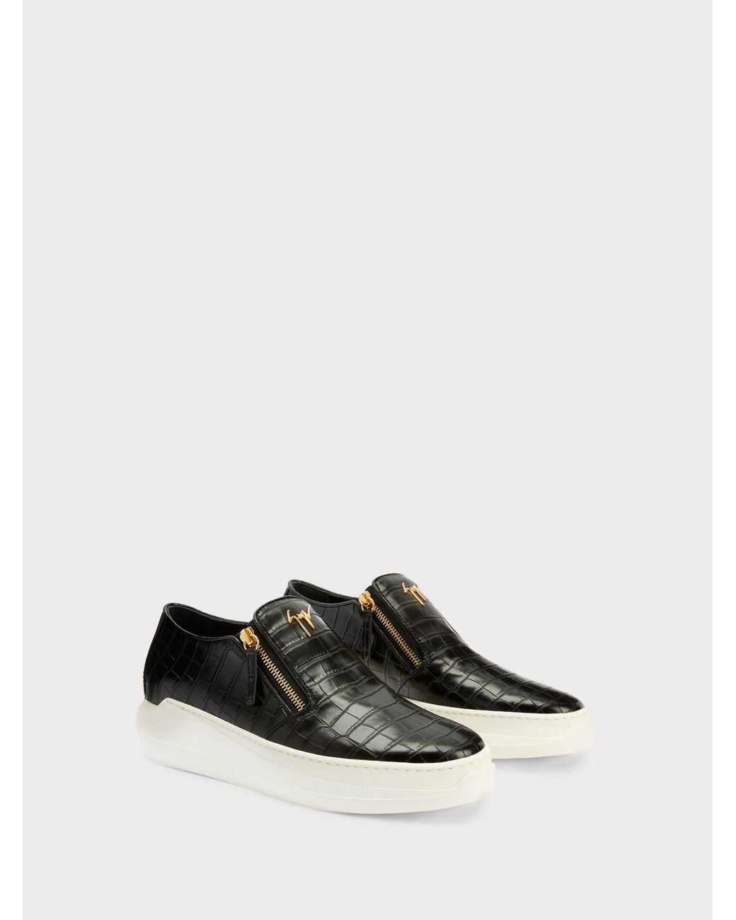 Giuseppe Zanotti White Conley Zip Loafer for men