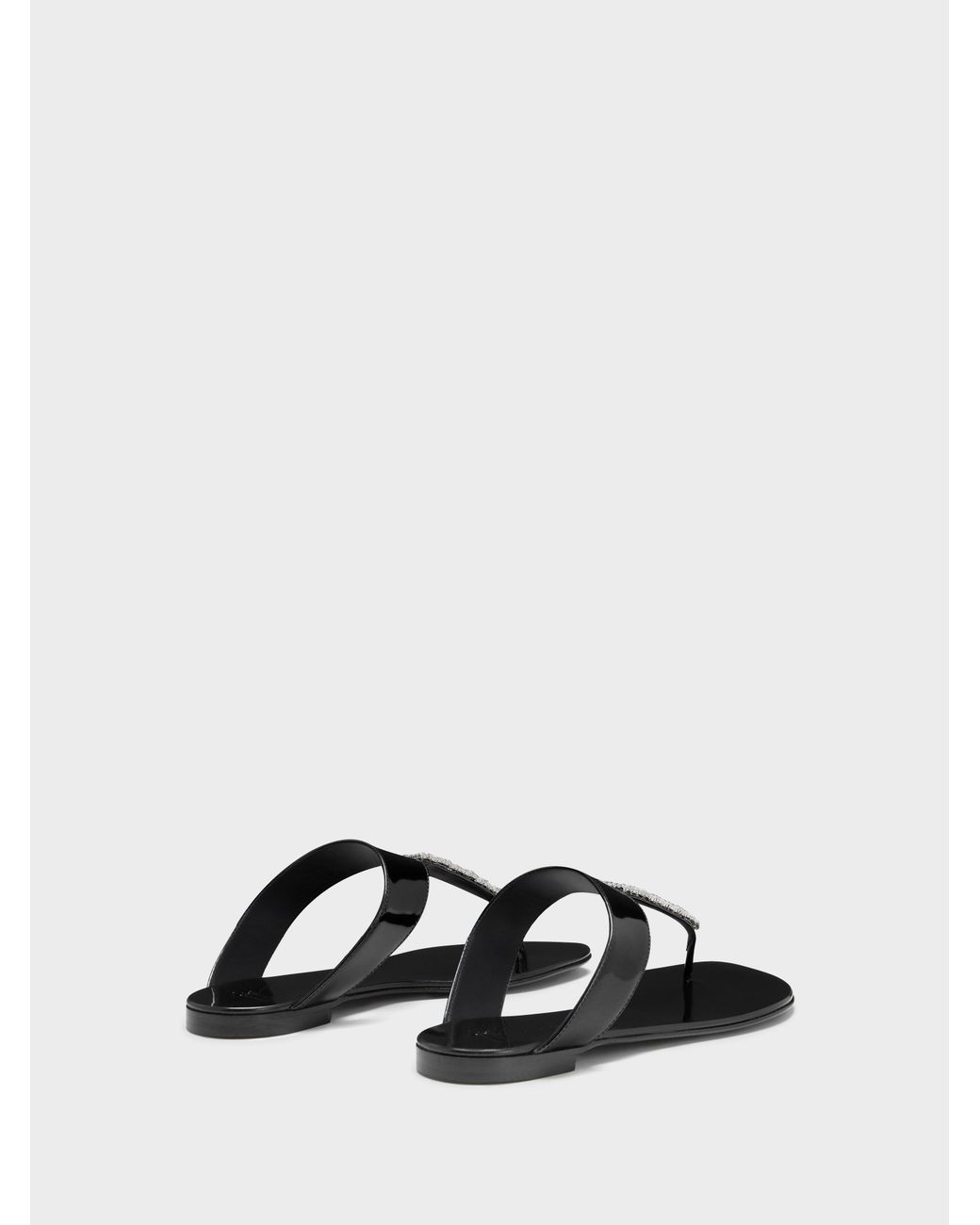 Giuseppe Zanotti Black Cleta Flat Sandal