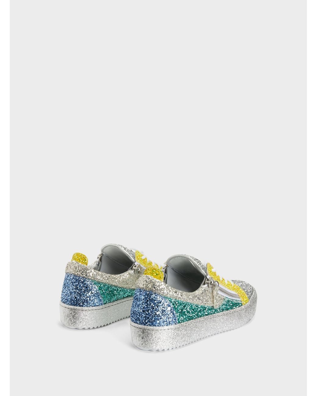 Giuseppe Zanotti Yellow Gail Glitter Low Top