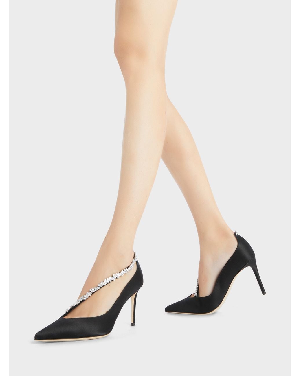 Giuseppe Zanotti White Filipa Crystal Pump 85