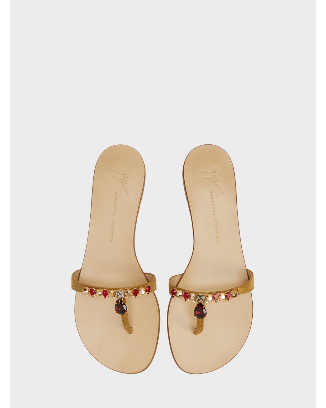 Giuseppe Zanotti Natural Katisha Flat Sandal
