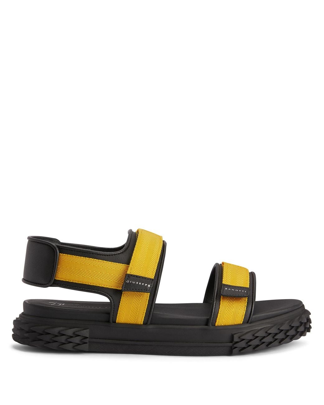 Giuseppe Zanotti Black Blabber Gummy Touch-Strap Sandals for men