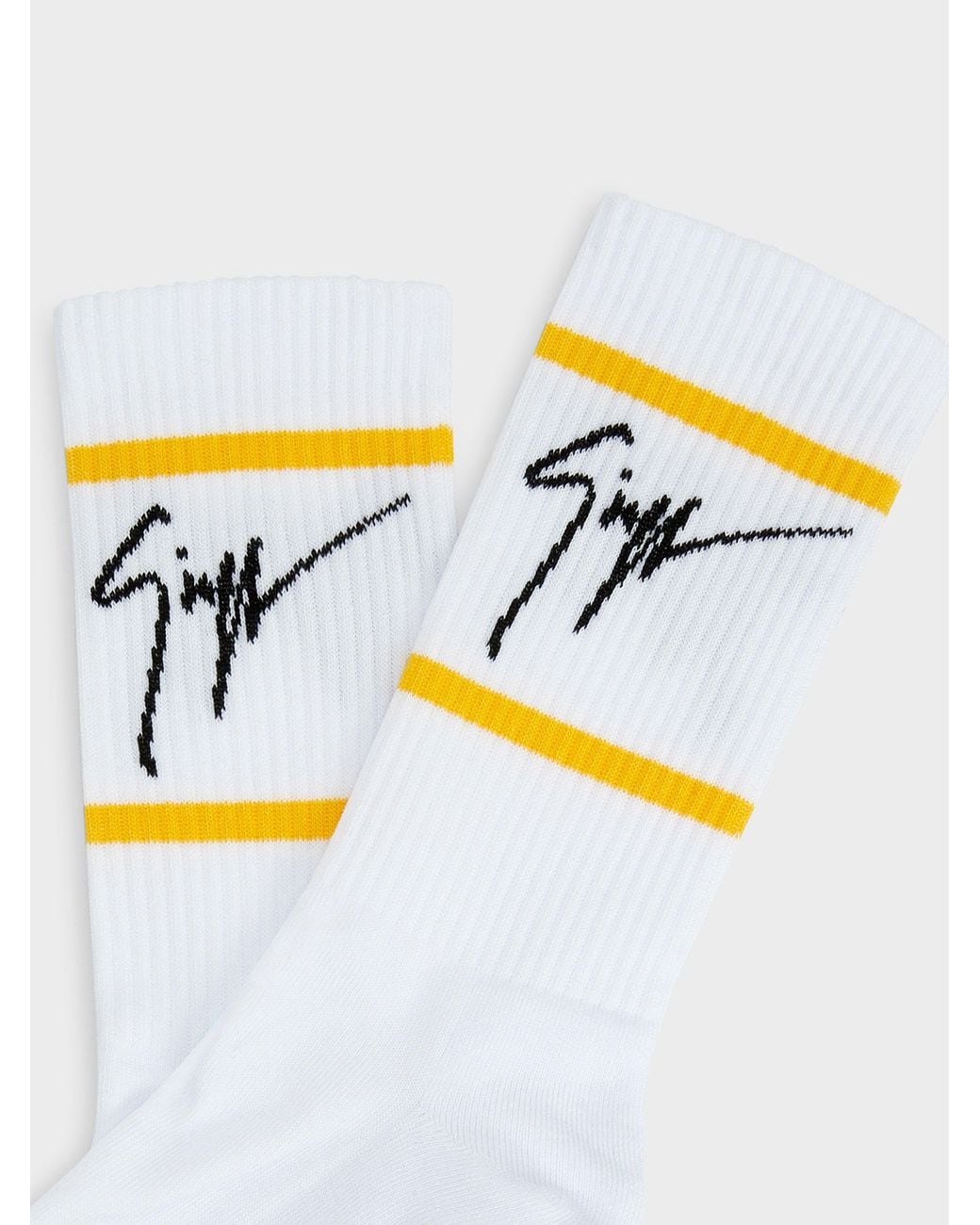 Giuseppe Zanotti White Gz-Socks for men
