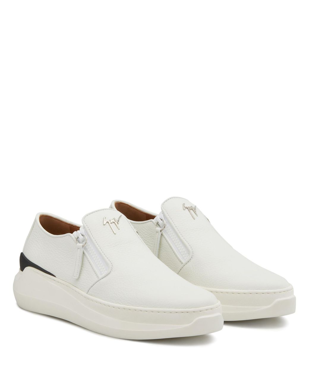 Giuseppe Zanotti White Conley Zip for men