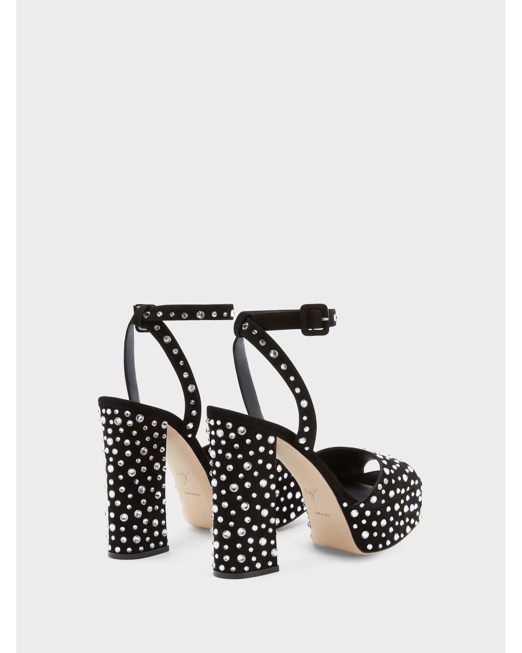 Giuseppe Zanotti White New Betty Sparkle Sandal 120