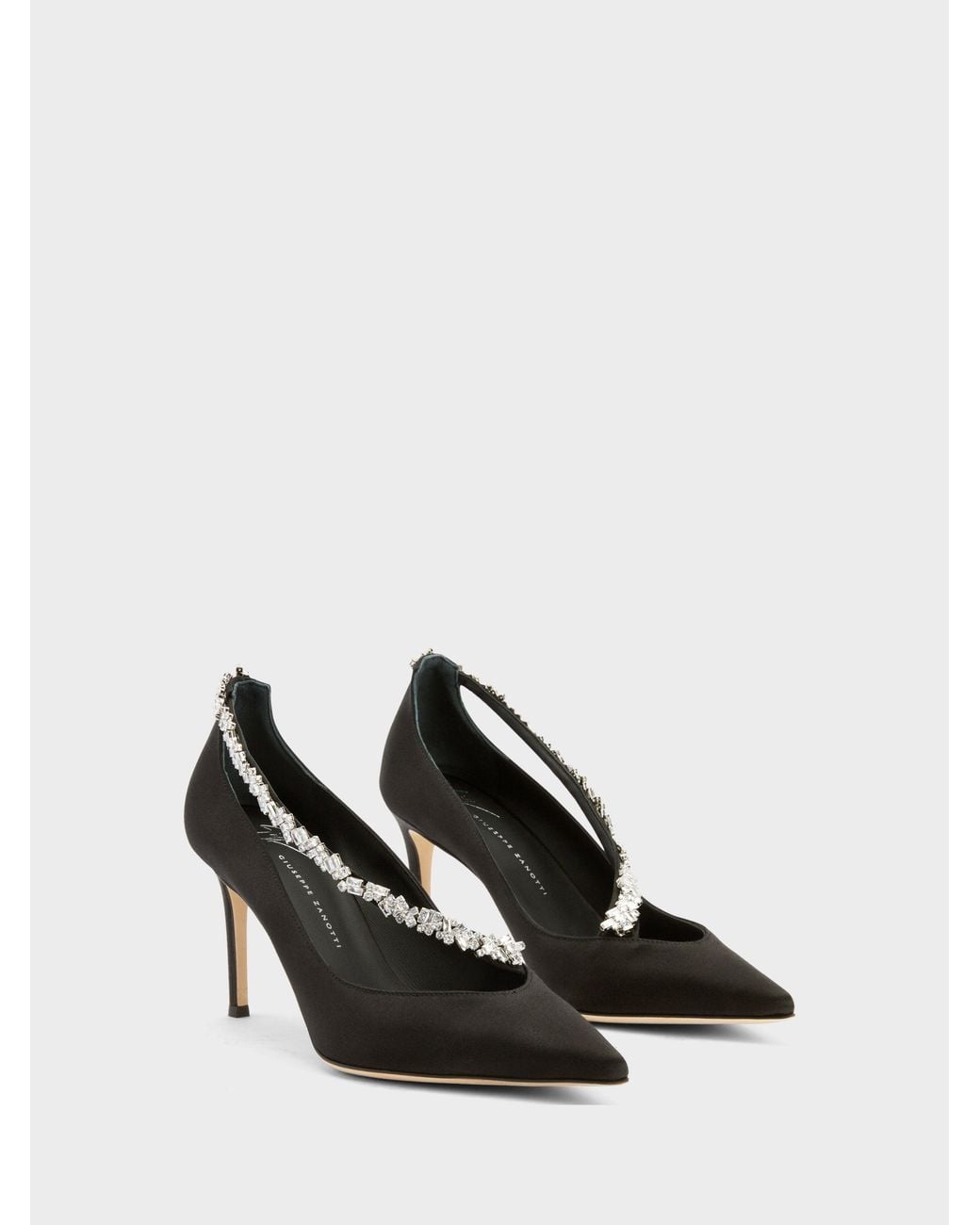 Giuseppe Zanotti White Filipa Crystal Pump 85