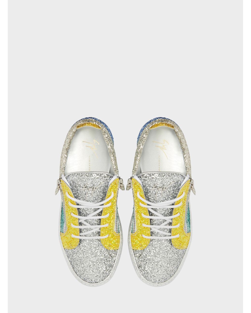 Giuseppe Zanotti Yellow Gail Glitter Low Top