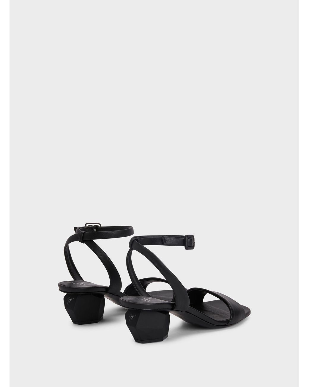 Giuseppe Zanotti Black Rozalie Strap Sandal 45