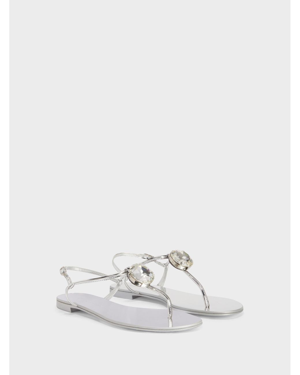 Giuseppe Zanotti Natural Anthonia Flat Sandal