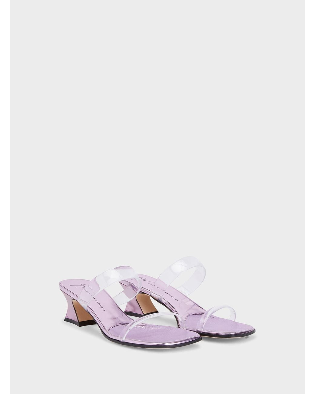 Giuseppe Zanotti White Aude Plexi Mule 45