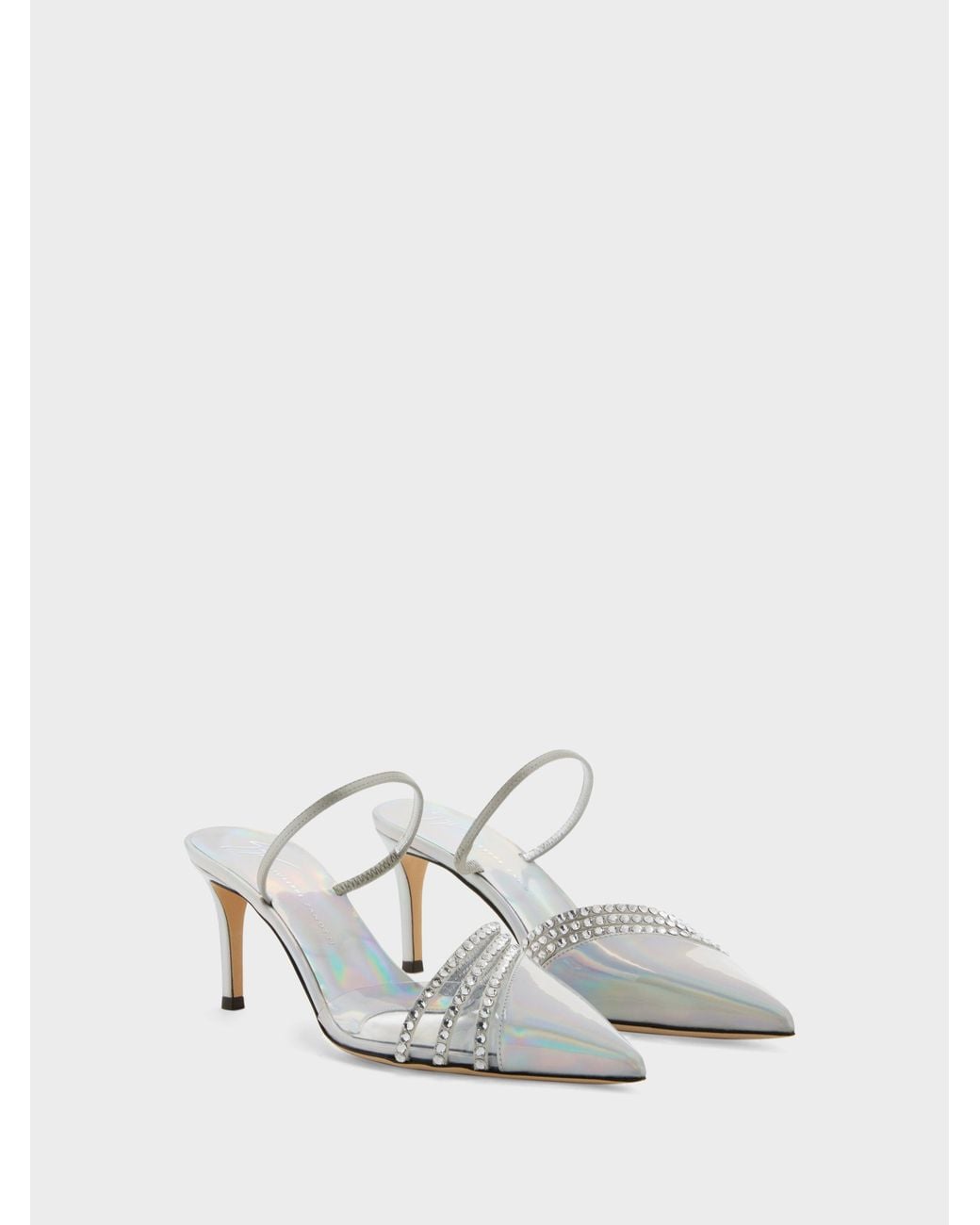 Giuseppe Zanotti White Claralie Slingback 70