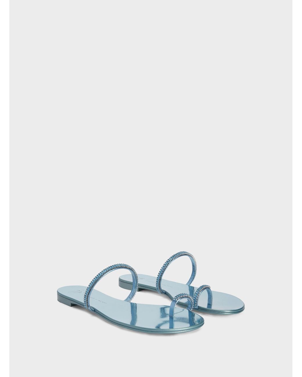 Giuseppe Zanotti White Colorful Flat Sandal