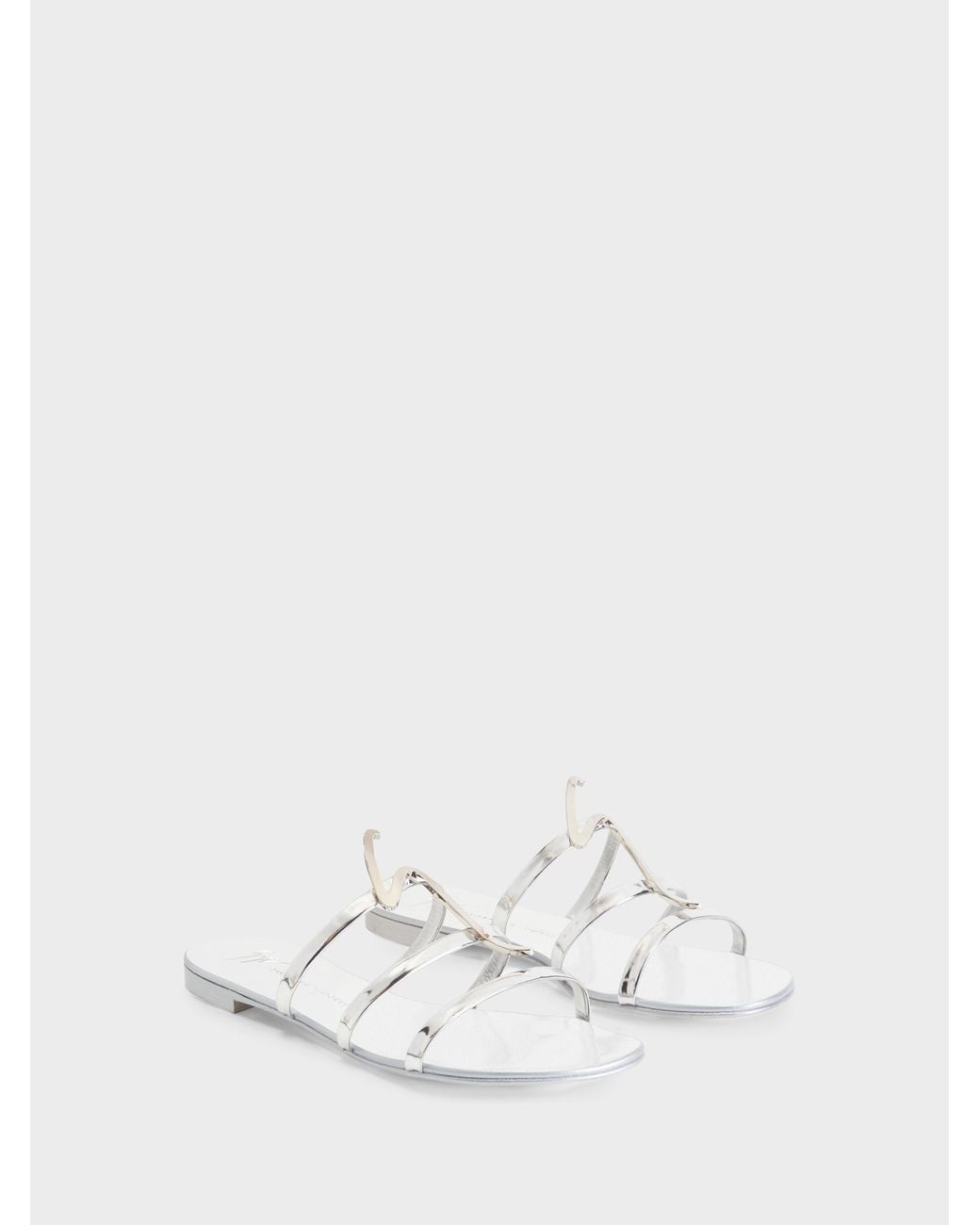 Giuseppe Zanotti White Syrma G Flat Sandal
