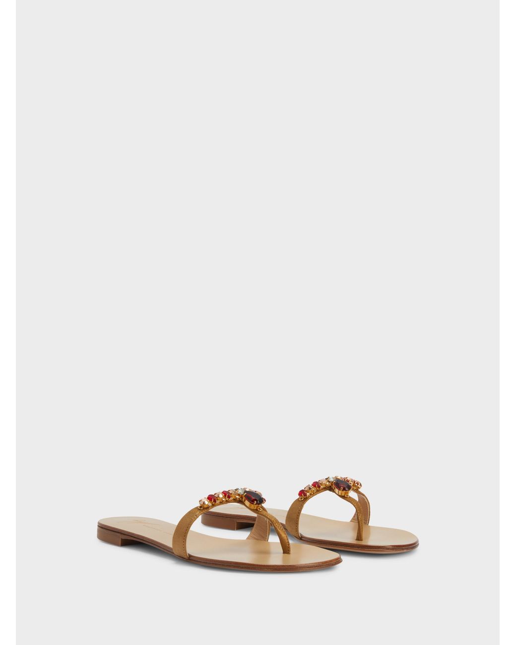 Giuseppe Zanotti Natural Katisha Flat Sandal