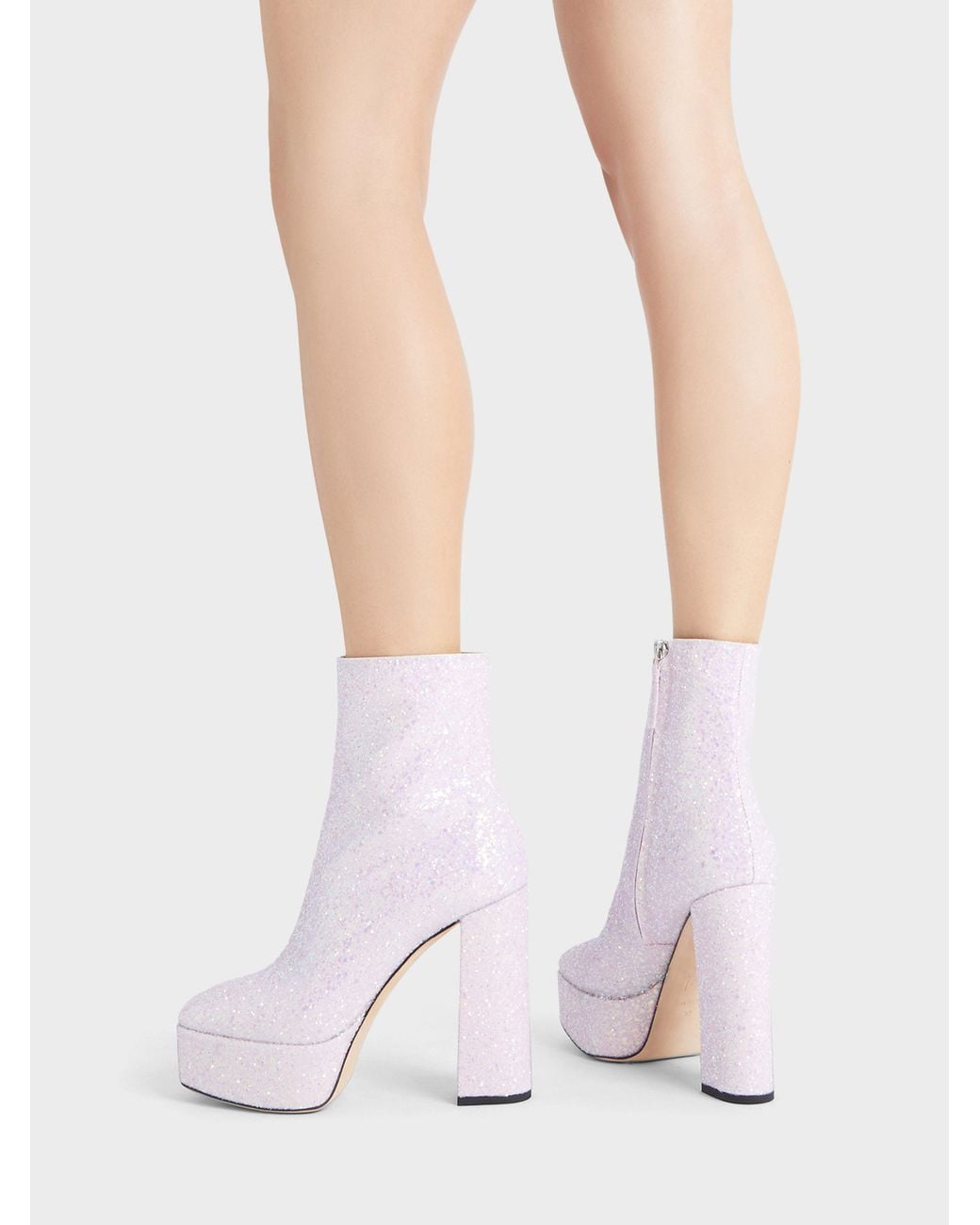 Giuseppe Zanotti Pink Morgana Glitter Bootie 120