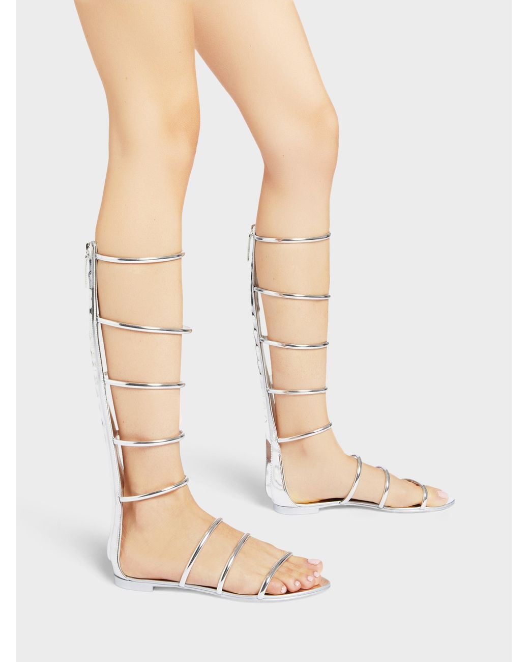 Giuseppe Zanotti White Super Intriigo Flat Sandal